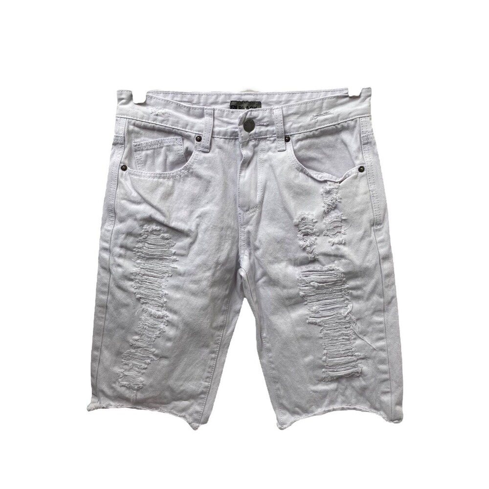 CJ Black Men's Short's White Distressed Denim Look 5 Pocket Size 28